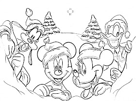 Coloring Pages Christmas Disney 