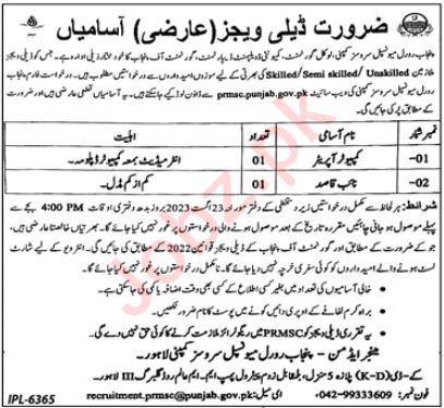 Punjab Rural Municipal Services Company Management Jobs In Lahore 2023