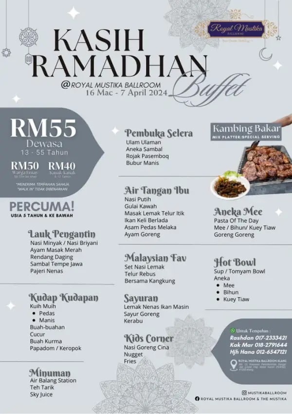 Poster Buffet Ramadhan 2024 di Royal Mustika Ballroom