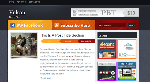 Vulcan - Modern Magazine Blogger Template