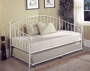 White Metal Daybed Frame Twin