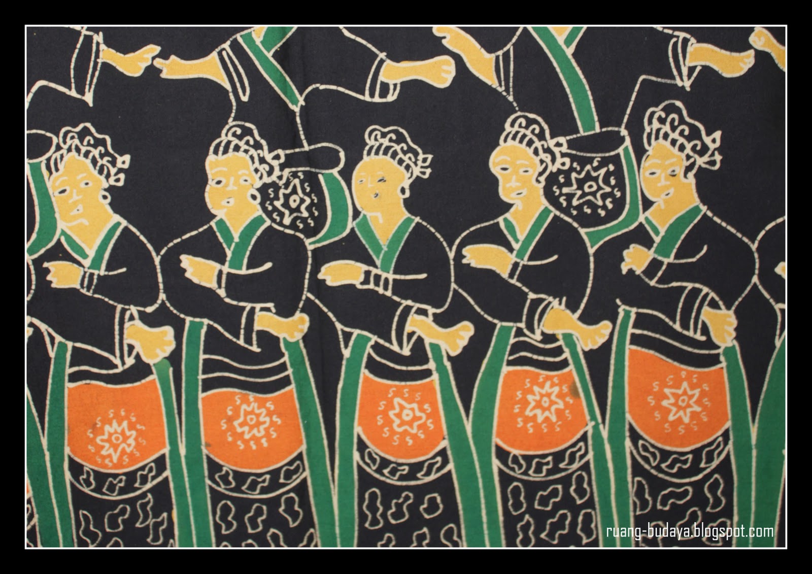 culture visual archives Batik  Betawi  Motif  Penari Topeng