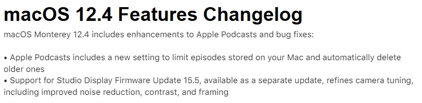 macOS 12.4 Features