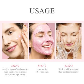 Laikou 7pcs Japan Sakura Mud Face Mask Cleansing Whitening Moisturizing Oil-