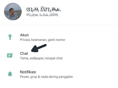 Menu Chat Setelan Whatsapp | Trik dan Tips Sosial Media