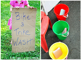 bike wash for the kids, summertime kids ideas, activities for kids in summer