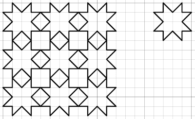 star free blackwork fill pattern