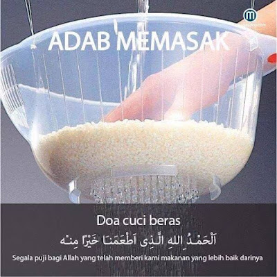 salam jumaat, doa cuci beras, adab memasak