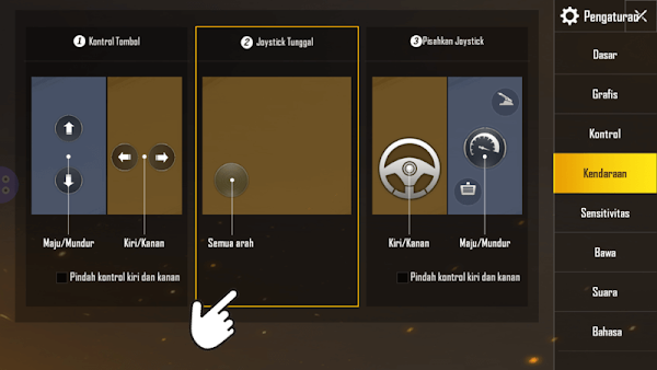 Settings - Vehicle PUBGM