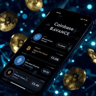 Cryptocurrency investing apps displayed on a smartphone screen with digital coin icons.