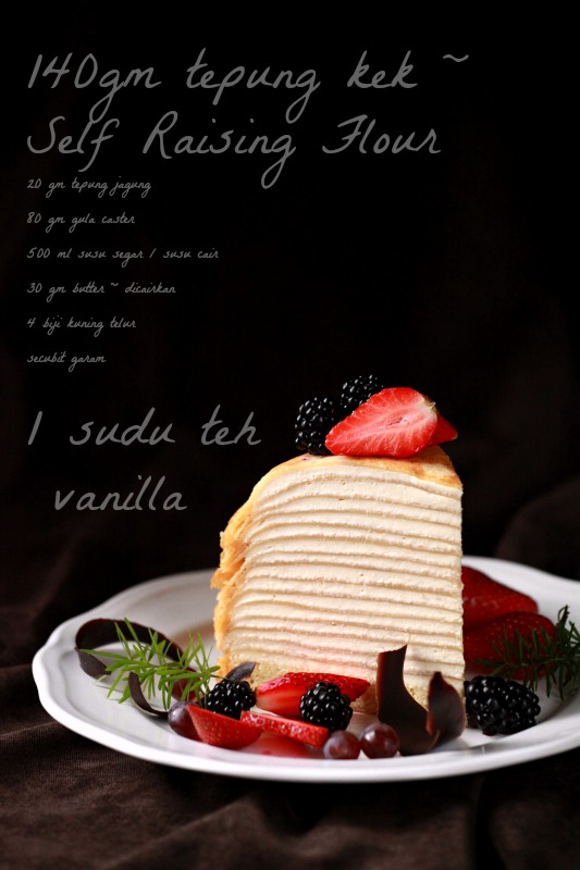 Masam manis: MILLE CREPE WITH VANILLA CREAM CUSTARD