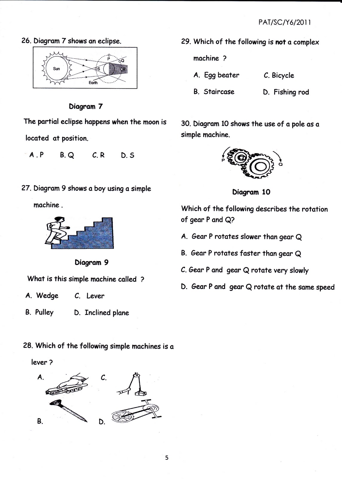 Lowchunboey D040631(Sains ): Ini ialah kertas soalan Sains 