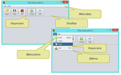 MenuBar và ToolBar trong lập trình java