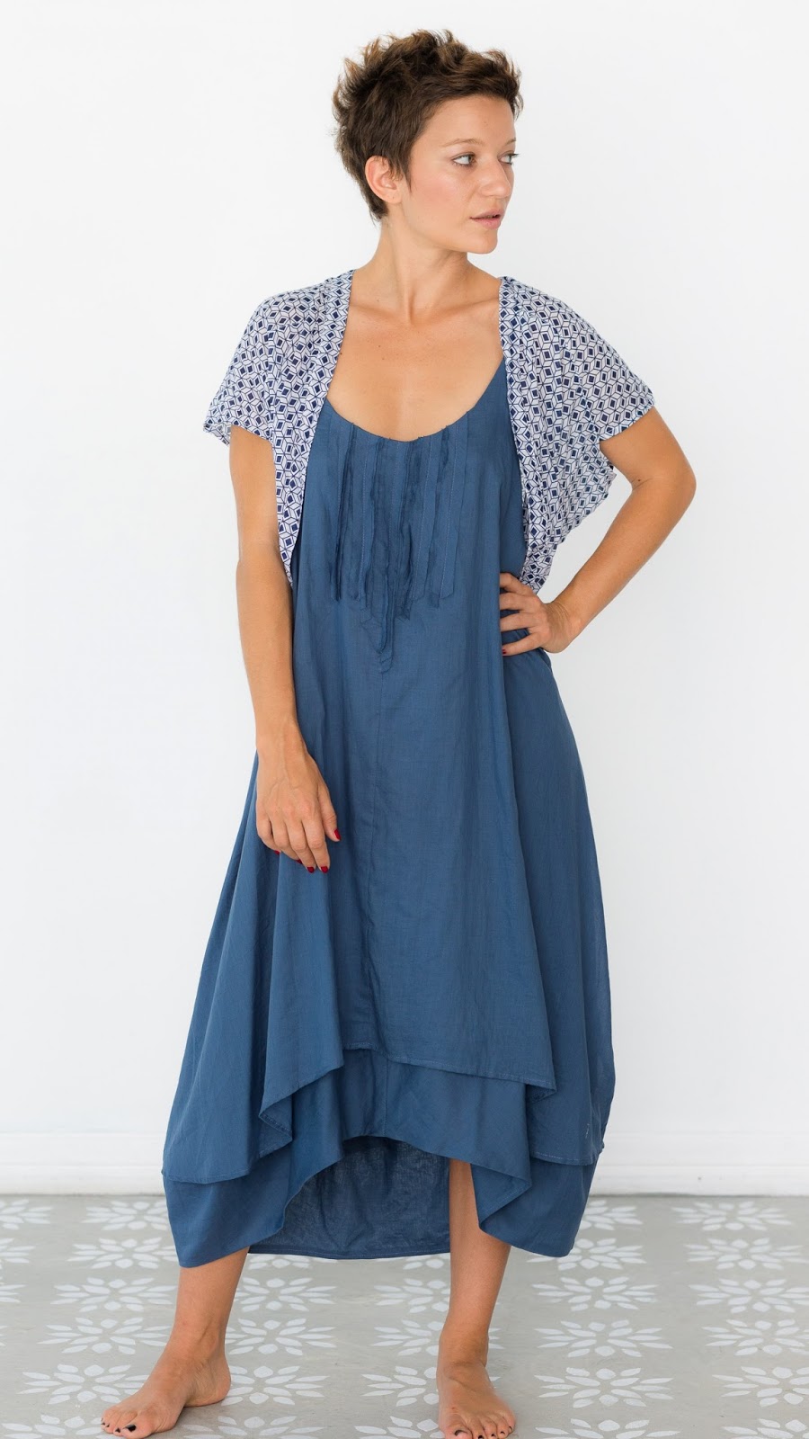  Nina Dress Steel Blue