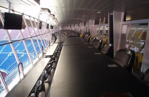 Here is a view from the VIP box at the Camp Nou stadium