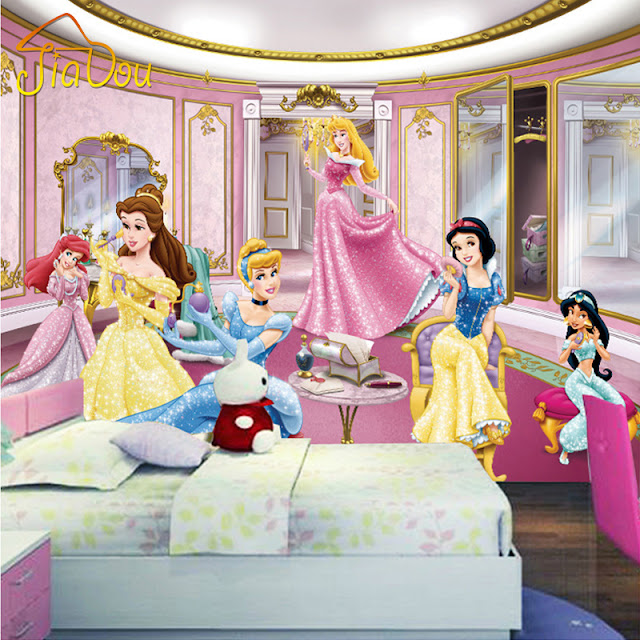 Wall murals for kids room wallpaper Disney princess cartoon mural for nursery kids room bedroom girls baby