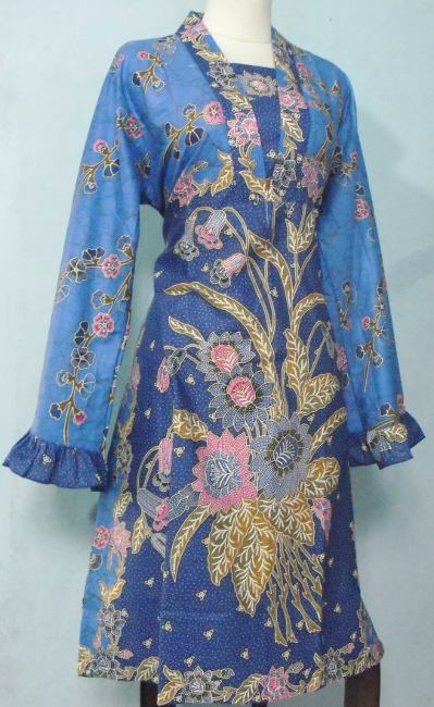 Dress Flora Biru