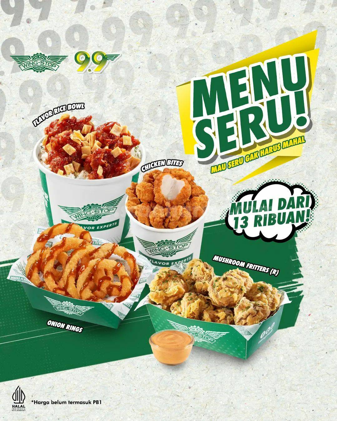 Promo WINGSTOP MENU SERU Harga Rp 13RIBUAN!