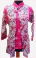 Model baju batik wanita pink