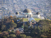  Zoomed-in view south toward Griffith Observatory from the east approach of Mt. Hollywood, Griffith Park