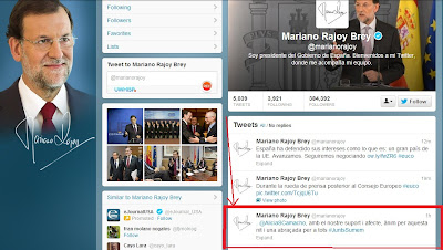 Tuit en català de Mariano Rajoy
