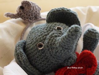 free crochet elephant to pattern , free crochet headband pattern, free crochet elephant motif