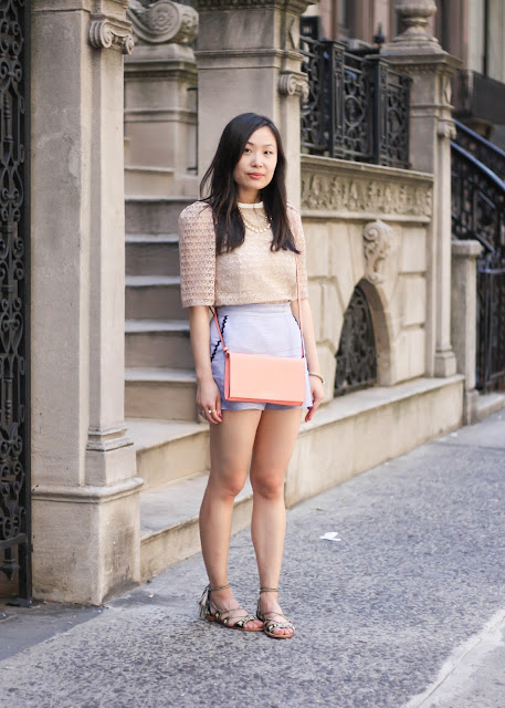 Feminine Lace Top and High-Waist Summer Shorts