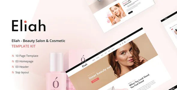 Best Beauty Salon & Cosmetic Elementor Template Kit