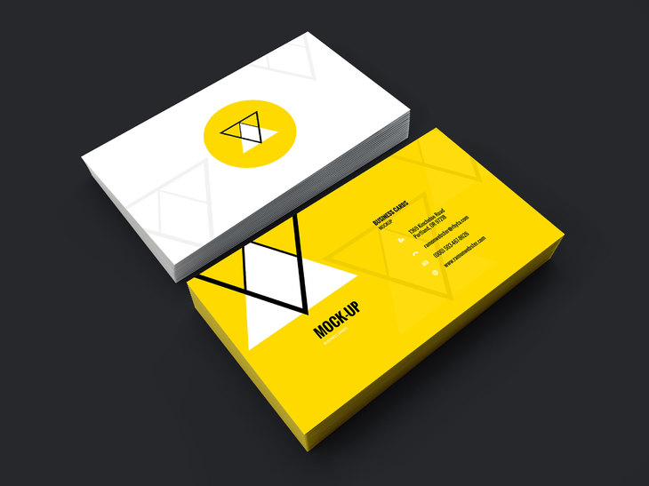 Business Card Design PSD Mockup