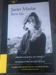 Opinião do livro de Javier Marias, Berta Isla, da editora Alfaguara, no blogue Clube de Leituras