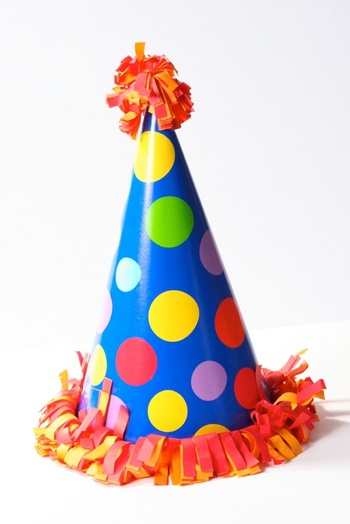 Birthday Party Hat Cartoon. Plush Happy Birthday Cake Hat