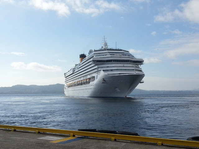 Cruise ship Costa Favolosa in Bergen, Norway; Fjords cruise; Ships in Bergen