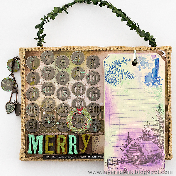 Layers of ink - December Countdown Tags Video Tutorial by Anna-Karin, for December daily journal.