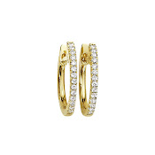 gold hoop diamond earrings