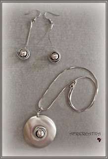 Parure perla argento