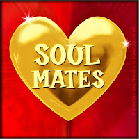 Soul Mates text on gold heart free image for texting