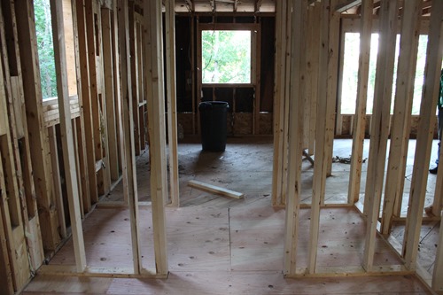 Looking east in bathroom