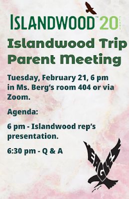 Islandwood Parent Meeting Digital Flyer