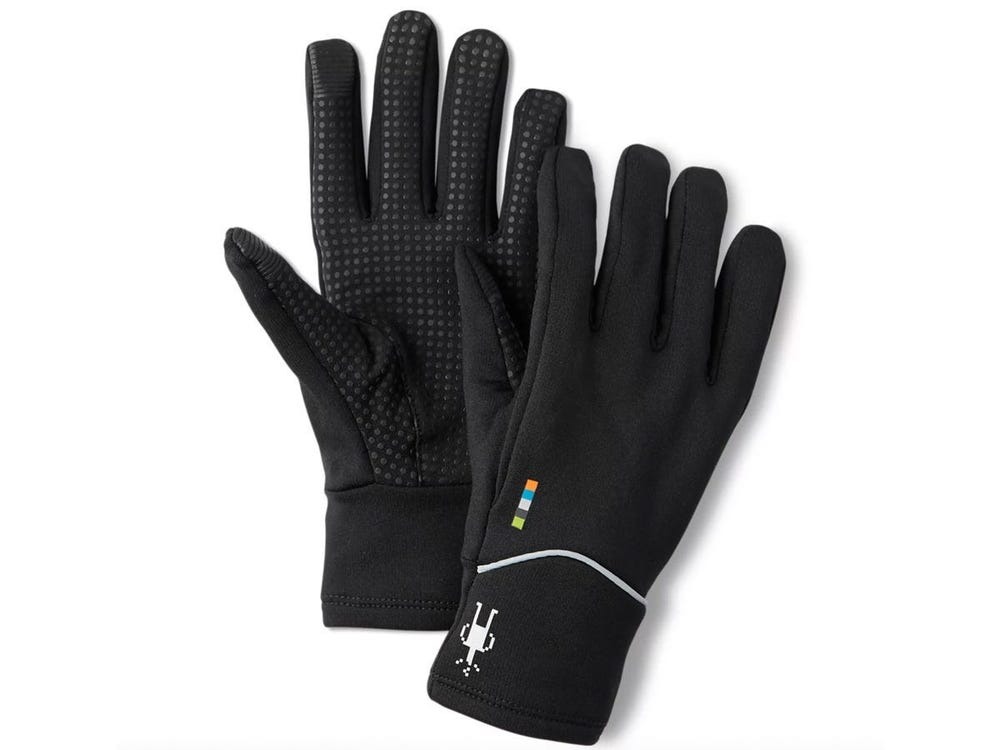 A pair of winter hand gloves.