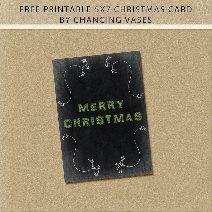 Free Printable 5x7 Christmas Card
