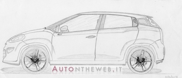 Next generation Fiat Punto Design rendering side