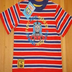 Thomas clothes red stripe top tee shirt attractive garment for kids