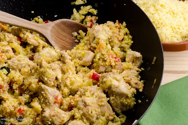 Pollo con verduras y cuscús