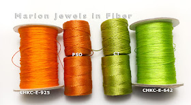 Compare C-Lon Bead Cord Colors with Silks and Chinese Knotting Cord