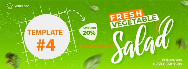 Healthy Food Facebook Cover Psd Template #4