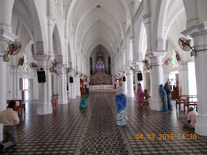 Interior of "Shrine of Our Lady of Ransom" in Kanyakumari.