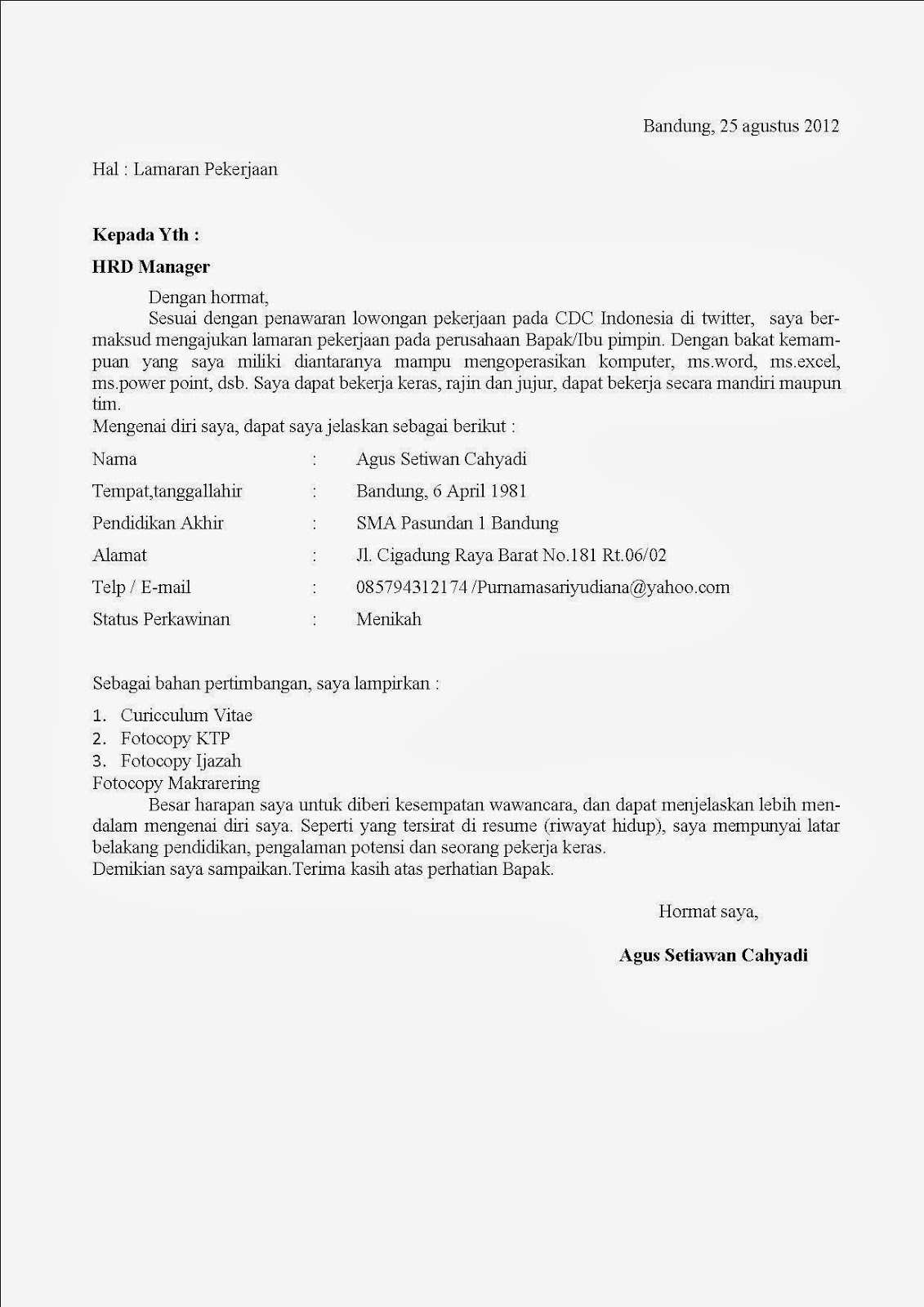 Contoh Curriculum Vitae Untuk Narasumber - Simak Gambar 