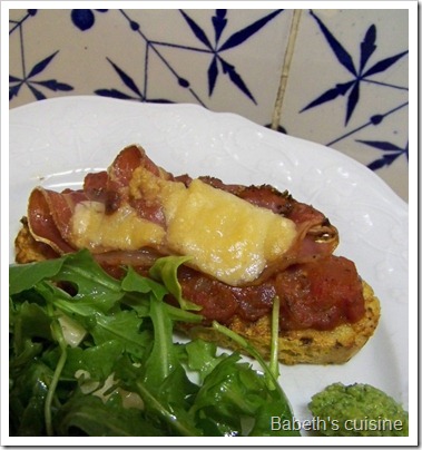 pain perdu gratiné concassée de tomates