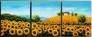 paisajes de Campo con Girasoles