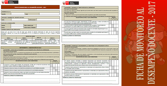 Ficha de Monitoreo al Desempeño Docente - 2017 